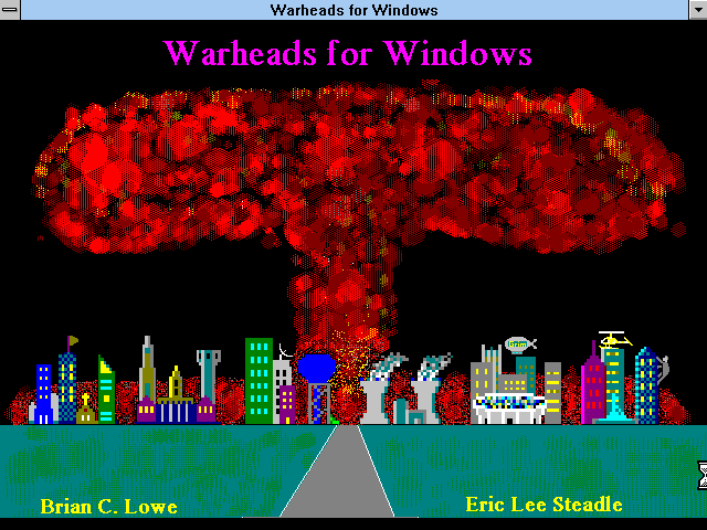 Title screen of Warhead