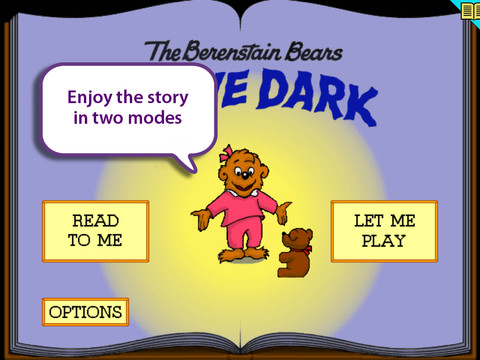 Title screen of The Berenstain Bears: In The Dark