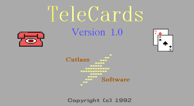 Title screen of TeleCards