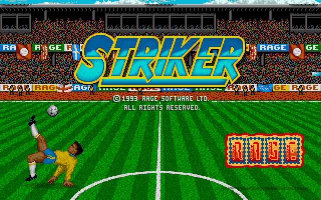 Title screen of Striker (1992)