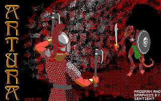 Title screen of Artura