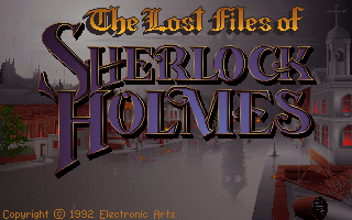 Title screen of The Lost Files of Sherlock Holmes: The Case of the Serrated Scalpel