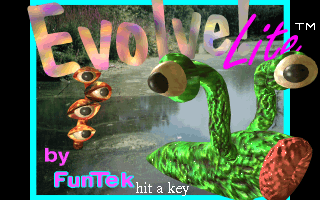 Title screen of Evolve! Lite