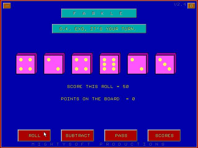 Gameplay of Farkle