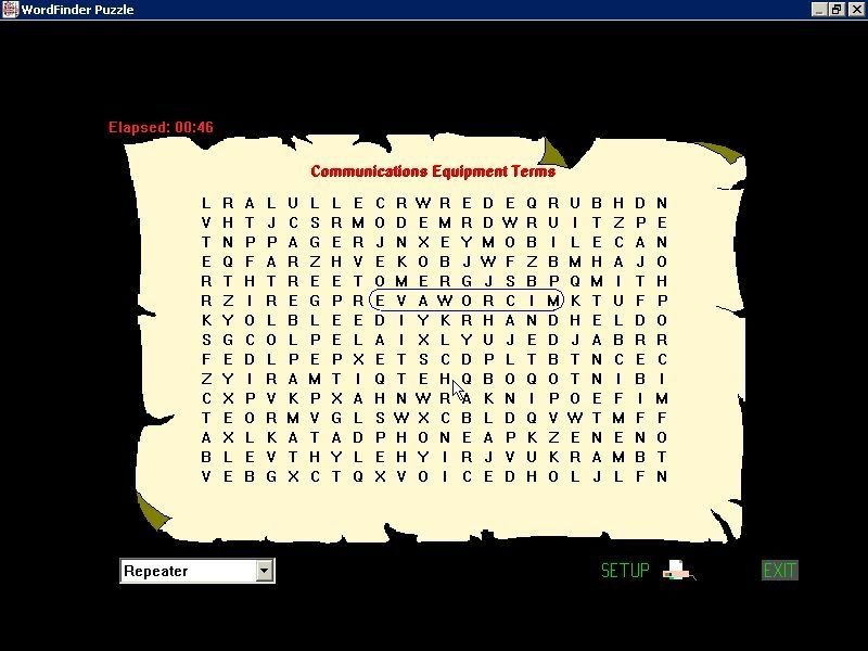 Gameplay of Wordfinder