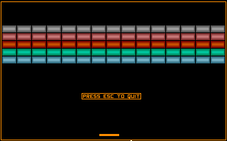 Title screen of Brokeout