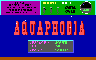 Title screen of Aquaphobia