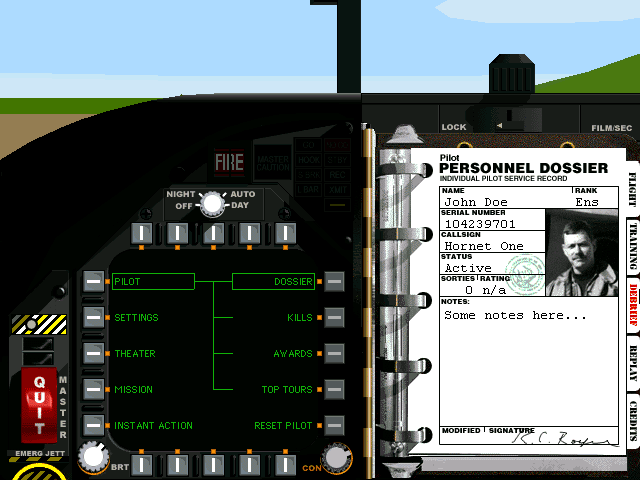 Gameplay of F/A-18 Hornet 3.0