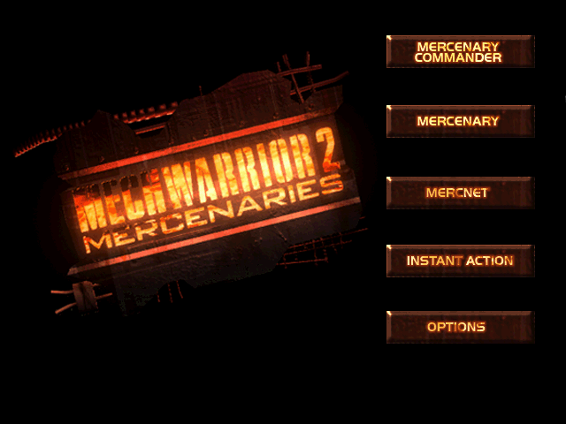 Title screen of MechWarrior 2: Mercenaries