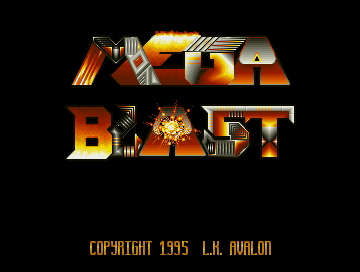 Title screen of Mega Blast