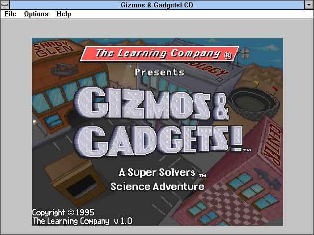 Title screen of Super Solvers: Gizmos & Gadgets!