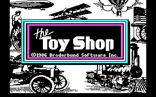 Title screen of The Toy Shop