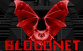 Title screen of BloodNet: A Cyberpunk Gothic