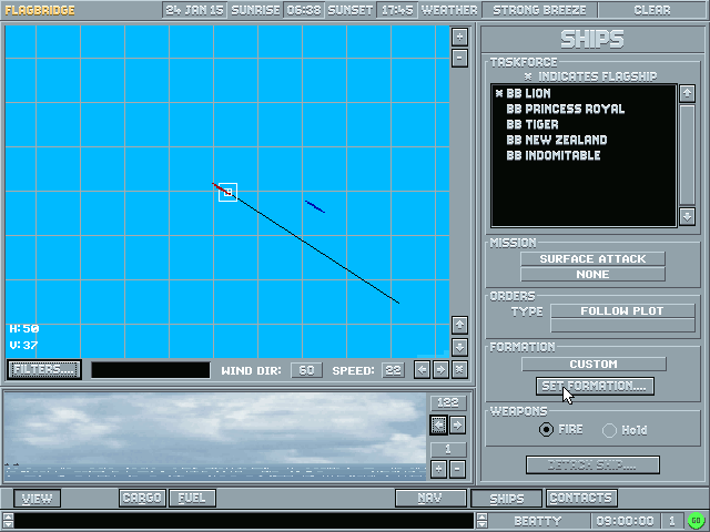 Gameplay of The Complete Great Naval Battles: The Final Fury