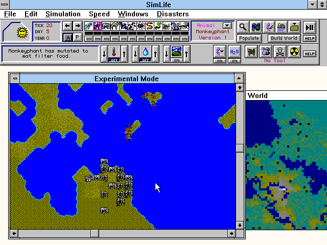 Gameplay of SimLife