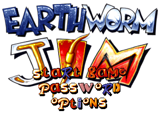 Title screen of Earthworm Jim