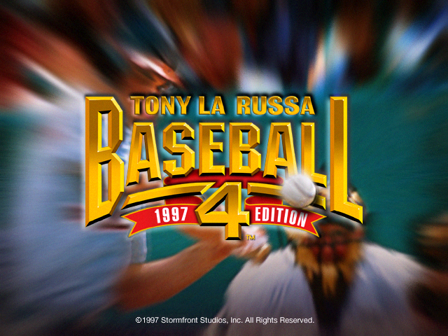 Title screen of Tony La Russa Baseball 4