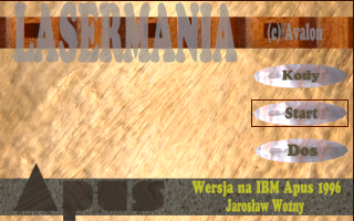 Title screen of Lasermania