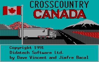Title screen of Crosscountry Canada