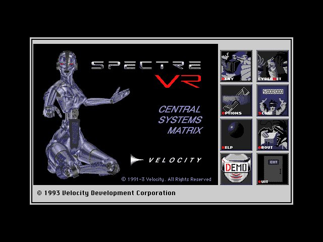 Title screen of Spectre VR