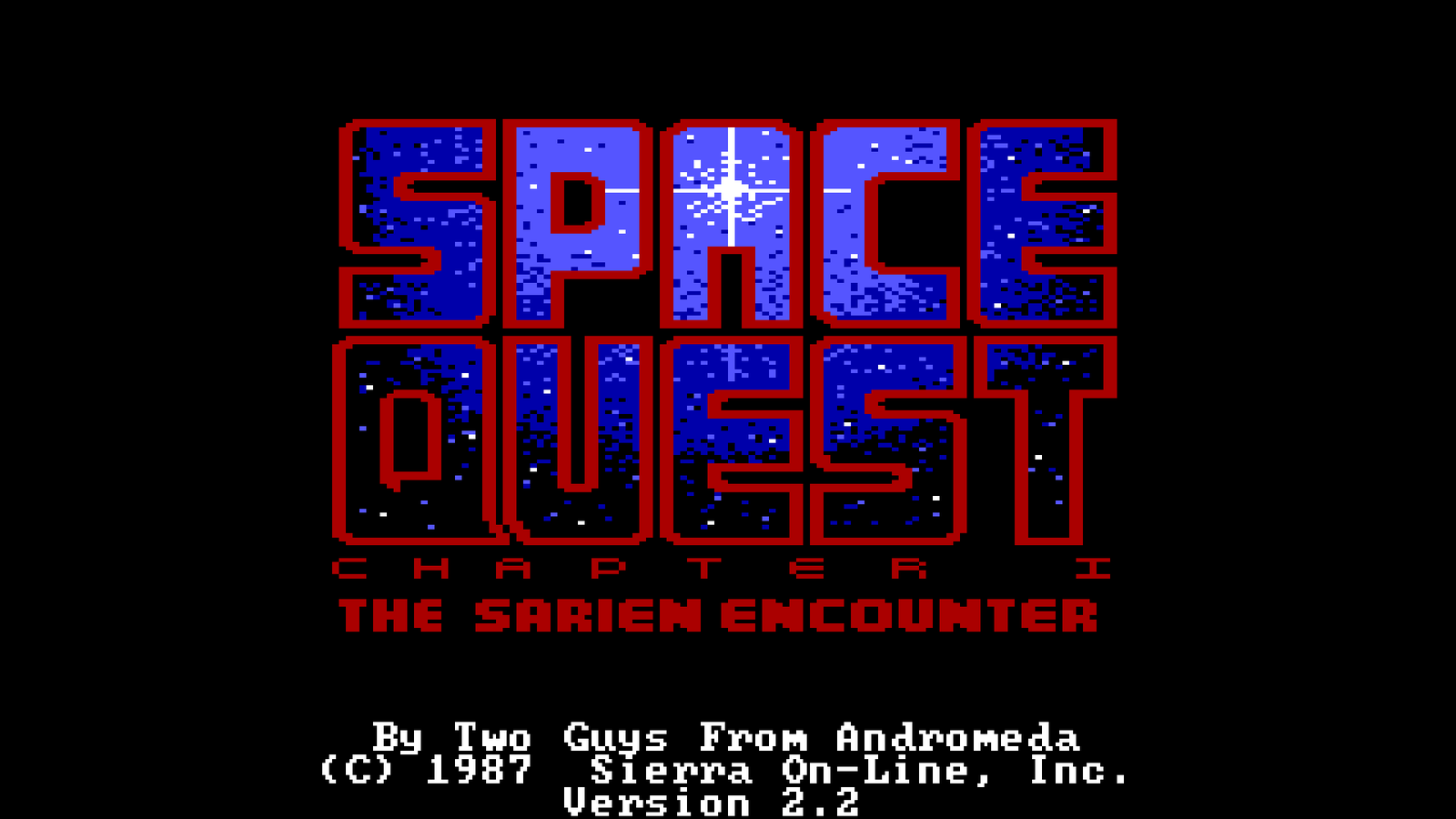 Title screen of Space Quest I: The Sarien Encounter