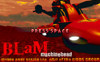 Title screen of Blam! Machinehead