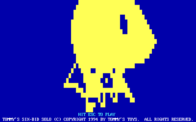 Title screen of Tommy's Six-Bid Solo