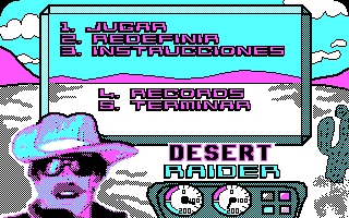 Title screen of Desert Raider