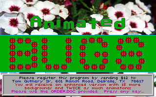 Title screen of Animated Bugs
