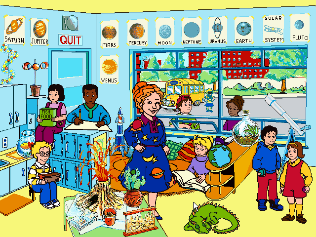 Gameplay of Scholastic's The Magic School Bus Explores the Solar System