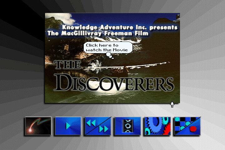 Title screen of The Discoverers