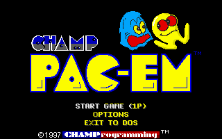 Title screen of CHAMP Pac-em