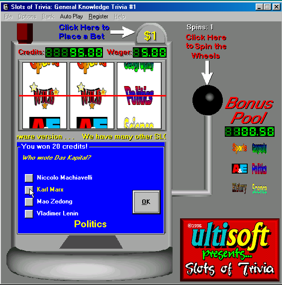 Gameplay of Slots of Trivia
