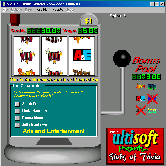 Gameplay of Slots of Trivia