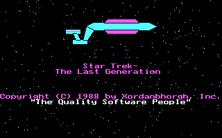 Title screen of Star Trek: The Last Generation