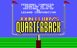 Title screen of John Elway's Quarterback