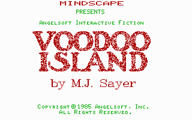 Title screen of Voodoo Island