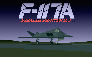Title screen of F-117A Nighthawk Stealth Fighter 2.0