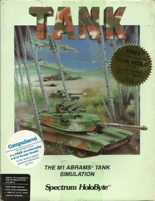 Box front of Tank: The M1A1 Abrams Battle Tank Simulation, United States