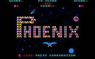 Title screen of Phoenix