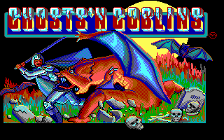 Title screen of Ghosts 'N Goblins