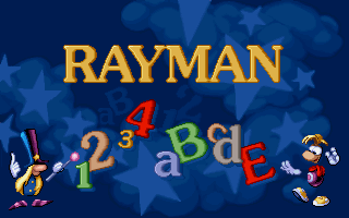 Title screen of Maths and English with Rayman Volume 2