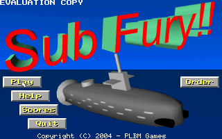 Title screen of Submarine Fury
