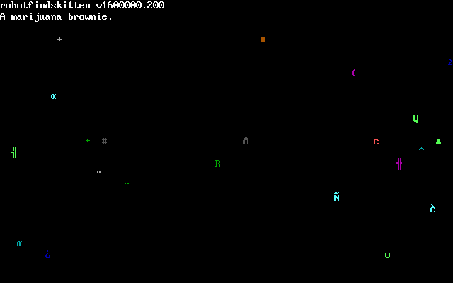 Gameplay of robotfindskitten
