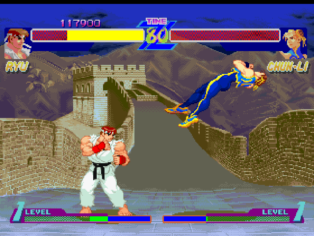 Gameplay of Street Fighter Zero
