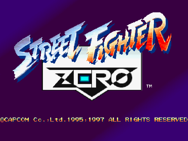 Title screen of Street Fighter Zero
