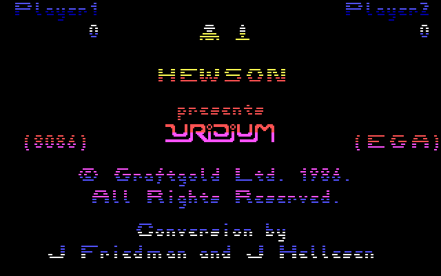 Title screen of Uridium