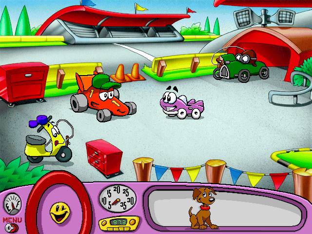 Gameplay of Putt-Putt Enters the Race