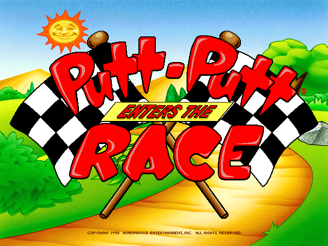 Title screen of Putt-Putt Enters the Race