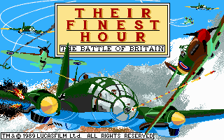 Title screen of Their Finest Hour: The Battle of Britain